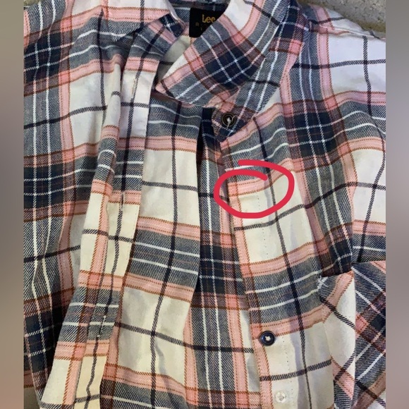 Pink Plaid Button up Long Sleeve - Picture 2 of 4